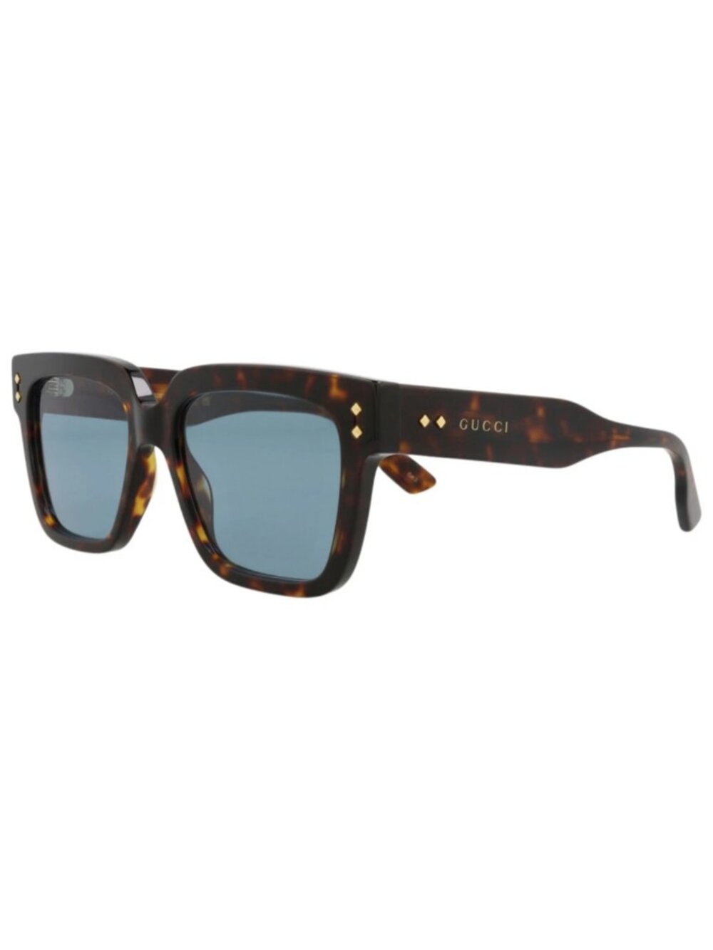 New Gucci Women's Sunglasses Square Rectangle Acetate Frame Mens Havana Havana